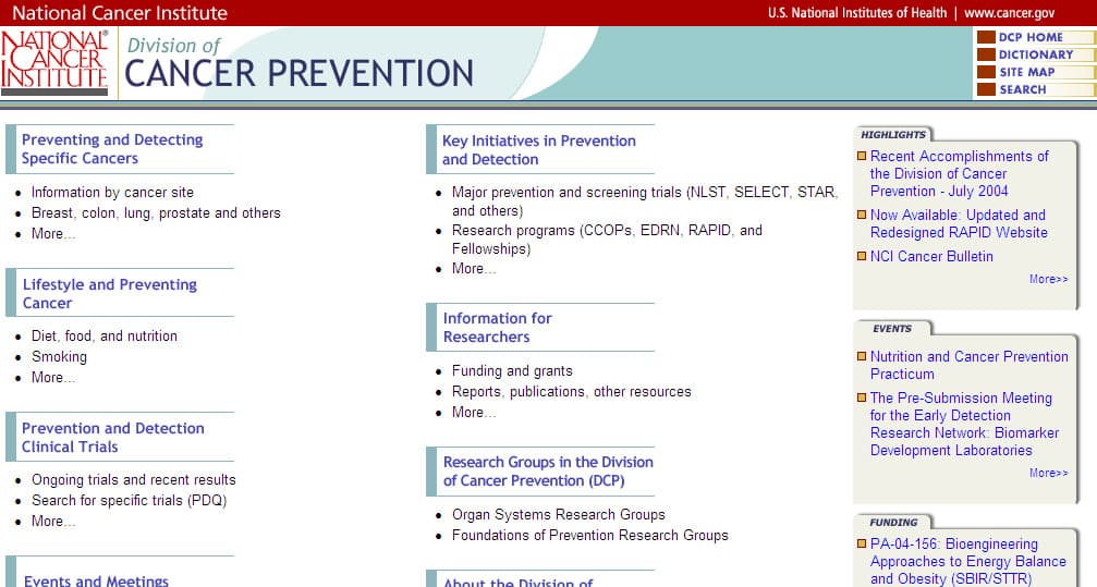 DCP Website 2004 Update